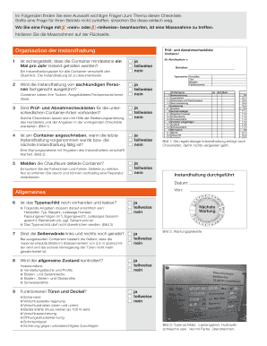 Checkliste Instandhaltung von Containern und Mulden