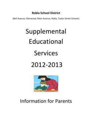 California Supplemental Educational Services Application