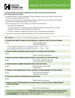 Special Enrollment Period Form