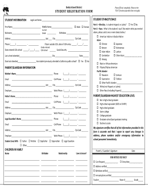Student Registration Form