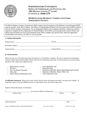 Illinois Residency Verification Form