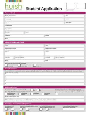 Student Application Form