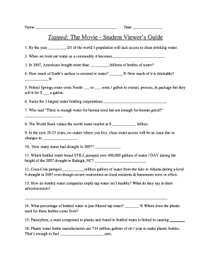 Tapped Movie Student Viewer's Guide