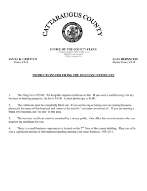 New York Business Certificate