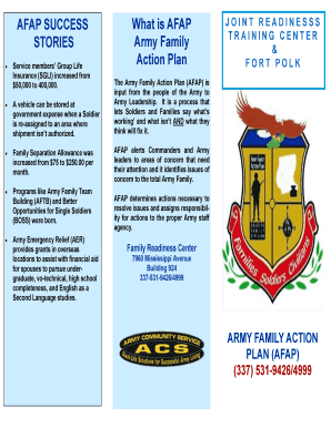 Army Family Action Plan Form