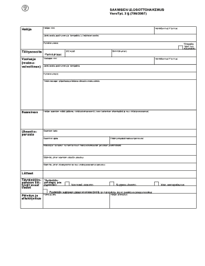 Finnish Enforcement Claim Application