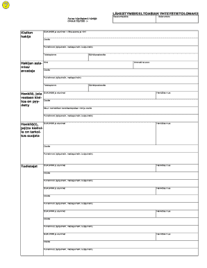 Restraining Order Application Form