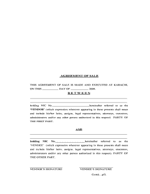 Agreement of Sale