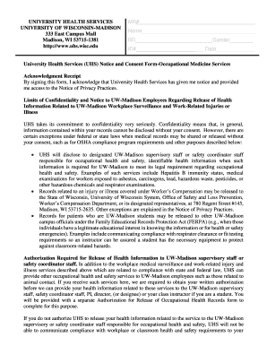 University Health Services Notice and Consent Form
