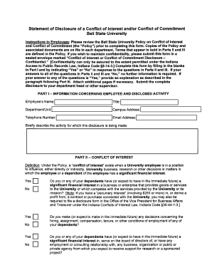 Conflict of Interest and Commitment Disclosure Form