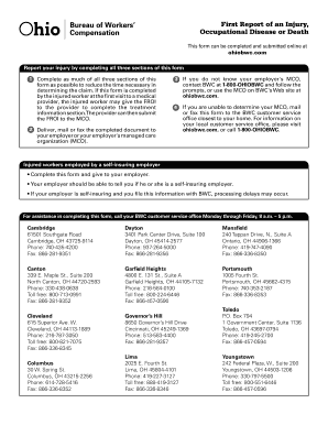 First Report of an Injury, Occupational Disease or Death