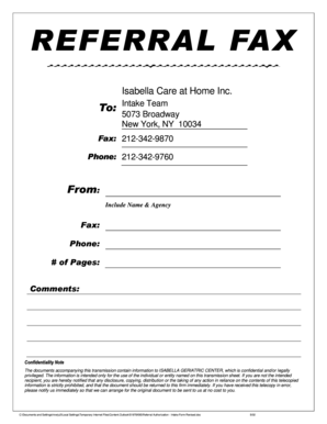 Referral Authorization for Plan of Care