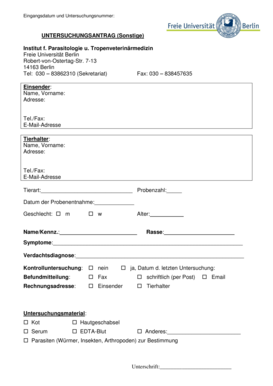 UNTERSUCHUNGSANTRAG (Sonstige)