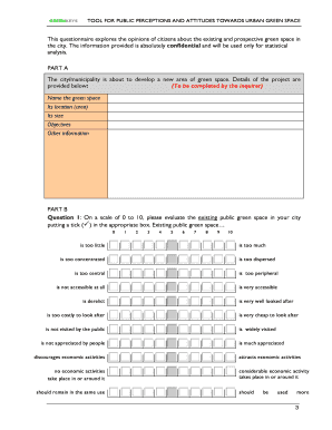 GreenKeys Urban Green Space Questionnaire