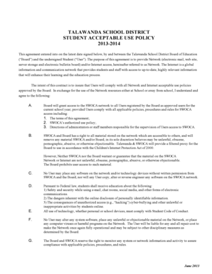 Talawanda School District Student Acceptable Use Policy
