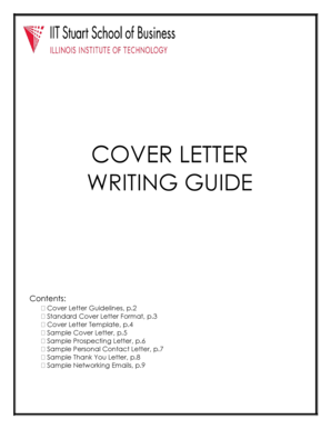 Official letter format - Cover Letter Guide - IIT Stuart School of Business - Illinois Institute of