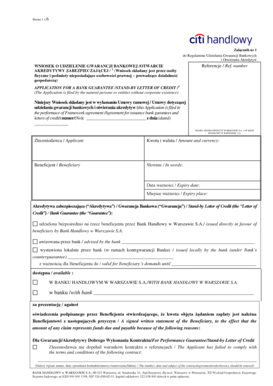 Bank Guarantee Application Form