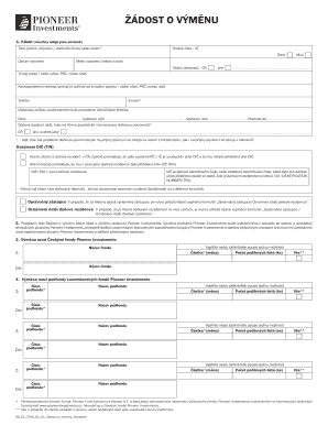 Pioneer Investments Fund Exchange Request