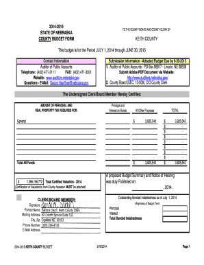 Budget - Keith County Government