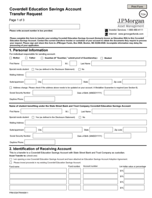 Coverdell Education Savings Account Transfer Request
