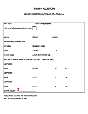 Transcript Request Form