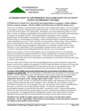 Authorization to Add Property Manager/Agent to Account