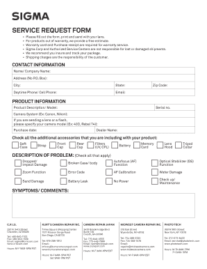 Service Request Form