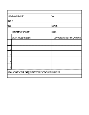 Allstar Coaching List