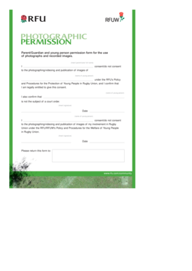 Photograph Permission Form