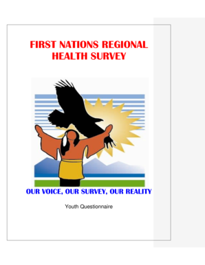 First Nations Regional Health Survey Youth Questionnaire