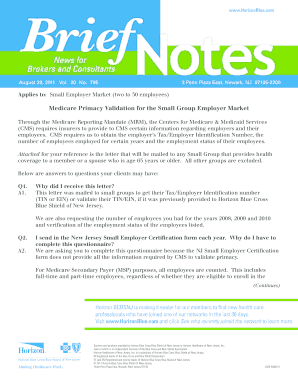 Medicare Primacy Validation Questionnaire