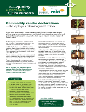Grain and Oilseed Vendor Declaration