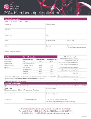 2014 Membership Application