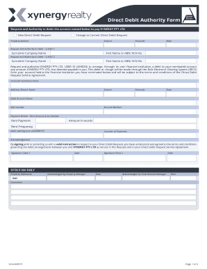 Direct Debit Authority Form