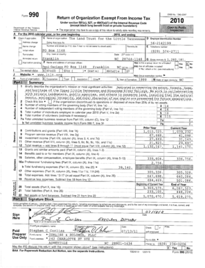 Form 990 Tax Exemption Application