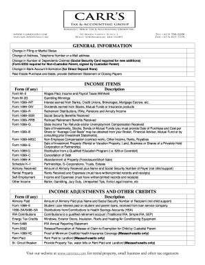 US Federal Tax Return Organizer