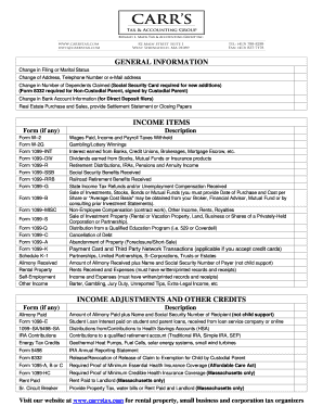 US Federal Tax Return Organizer