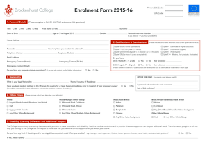 UK Student Enrolment Form