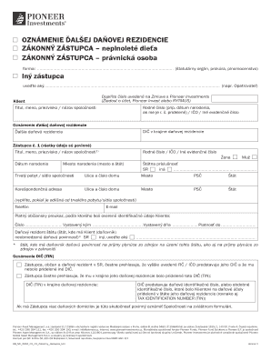 Tax Residency Notification Form