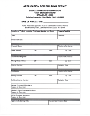 Building Permit Application