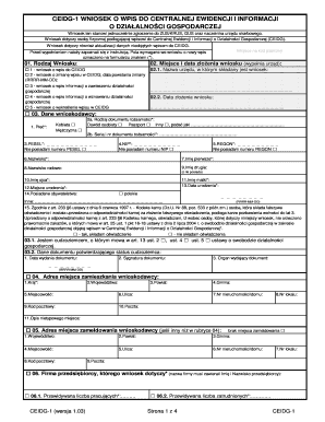 CEIDG-1 Business Registration Form