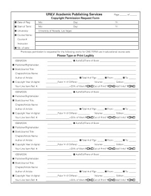 Copyright Permission Request Form
