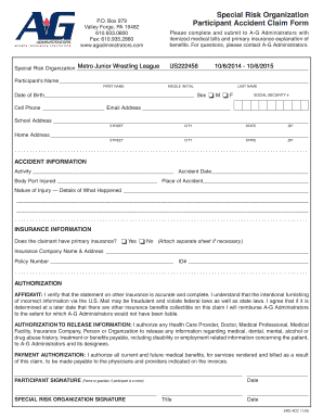 Participant Accident Claim Form