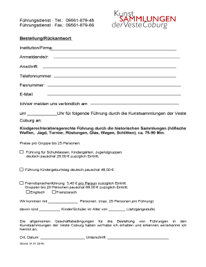 Bestellung/Rückantwort