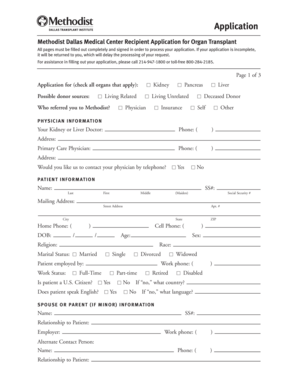 Organ Transplant Application
