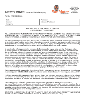 Participant Liability Waiver Agreement
