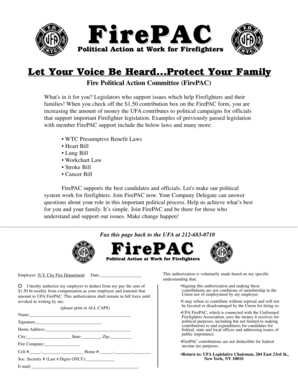 FirePAC Contribution Authorization Form