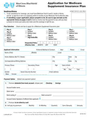 Medicare Supplement Insurance Application