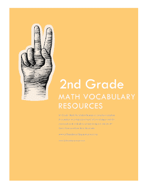 2nd Grade Math Vocabulary Resources