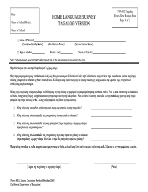 California Home Language Survey